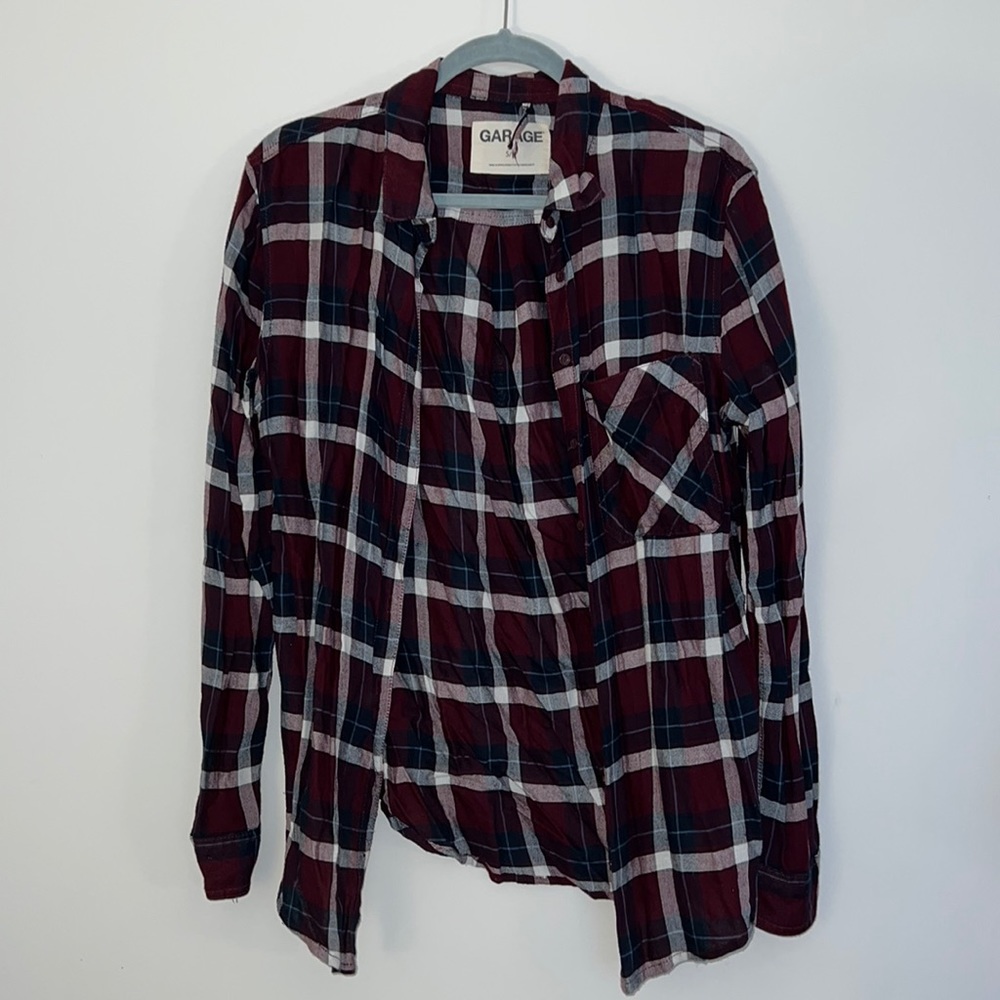 Women’s Maroon Striped Flannel